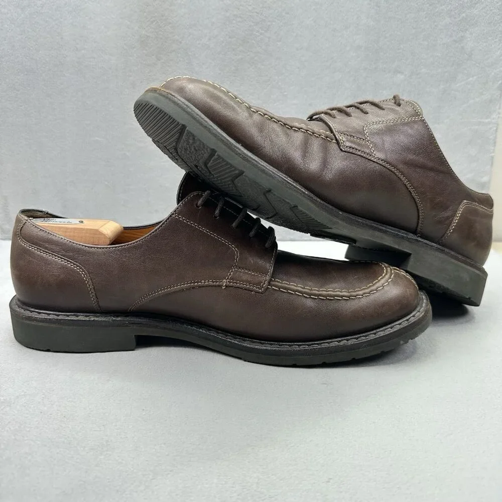 Mephisto Phoebus Mens Size 13 Derby Brown Leather Apron Seam Split Toe‎ Dress